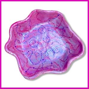 Large Pink Tie-Dye Jewelry Dish